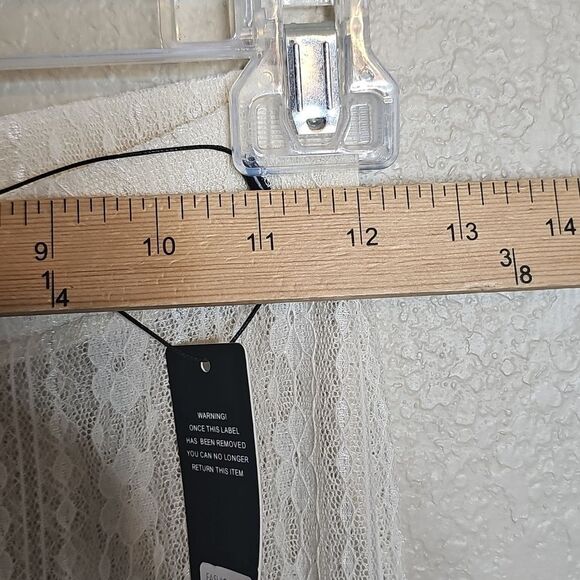 NWT Fashion Nova Small Camelia Cream Lace Cocer Up Pants - Picture 7 of 9